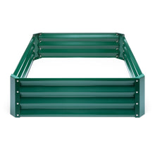 Load image into Gallery viewer, Green 4 ft x 3 ft Steel Rust Resistant Open Bottom Raised Garden Planter Bed