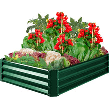 Load image into Gallery viewer, Green 4 ft x 3 ft Steel Rust Resistant Open Bottom Raised Garden Planter Bed