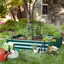 Load image into Gallery viewer, Green 4 ft x 3 ft Steel Rust Resistant Open Bottom Raised Garden Planter Bed