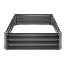 Load image into Gallery viewer, Dark Gray 4 ft x 3 ft Steel Rust Resistant Open Bottom Raised Garden Planter Bed