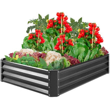 Load image into Gallery viewer, Dark Gray 4 ft x 3 ft Steel Rust Resistant Open Bottom Raised Garden Planter Bed
