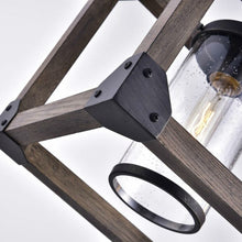 Load image into Gallery viewer, 4 Light Adjustable Dimmable Rectangle Chandelier with Wrought Iron Accents