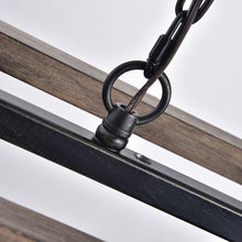 Load image into Gallery viewer, 4 Light Adjustable Dimmable Rectangle Chandelier with Wrought Iron Accents