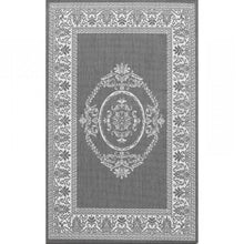 Load image into Gallery viewer, 5'10 x 9'2 Grey White Medallion Indoor Outdoor Area Rug