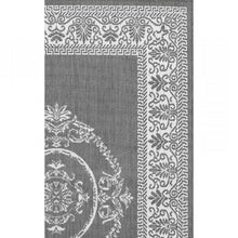 Load image into Gallery viewer, 5'10 x 9'2 Grey White Medallion Indoor Outdoor Area Rug