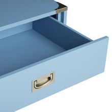 Load image into Gallery viewer, Modern 1-Drawer Bedroom Nightstand End Table in Blue Finish