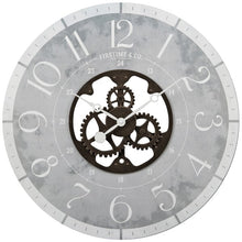 Load image into Gallery viewer, Rustic Gray Bronze Industrial FarmHome Round Oversized Wall Clock