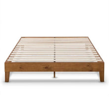 Load image into Gallery viewer, Full size Mid-Century Modern Solid Wood Platform Bed Frame in Natural