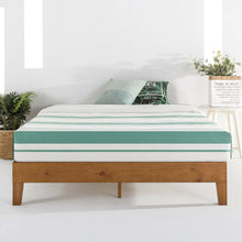 Load image into Gallery viewer, Full size Mid-Century Modern Solid Wood Platform Bed Frame in Natural