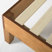 Load image into Gallery viewer, Full size Mid-Century Modern Solid Wood Platform Bed Frame in Natural