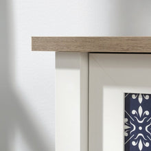 Load image into Gallery viewer, FarmHouse White Blue Oak Top 2 Drawer Office Writing Desk - Made In USA