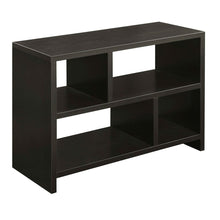 Load image into Gallery viewer, Modern 2-Shelf Bookcase Console Table in Espresso Wood Finish
