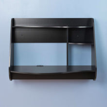 Load image into Gallery viewer, Modern Wall Mounted Laptop Computer Desk in Black Wood Finish