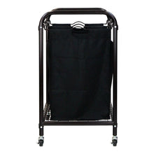 Load image into Gallery viewer, Bronze Laundry Hamper Cart with 2 Black Sorter Bags