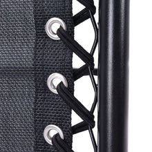 Load image into Gallery viewer, Set of 2 Black Folding Outdoor Zero Gravity Lounge Chair Recliner