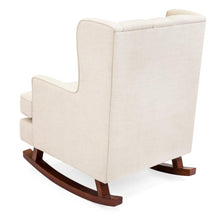 Load image into Gallery viewer, Beige Soft Tufted Upholstered Wingback Rocker Rocking Chair