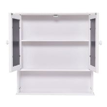 Load image into Gallery viewer, Simple Bathroom Mirror Wall Cabinet in White Wood Finish 23 x 22 inch