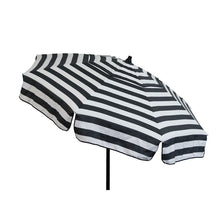 Load image into Gallery viewer, 6 Foot Black White Stripe Drape Umbrella Manual Lift with Tilt