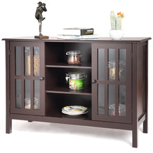 Load image into Gallery viewer, Brown Wood 43-inch TV Stand Storage Cabinet Console Table