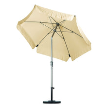 Load image into Gallery viewer, Beige 7.5 Foot Off-White Patio Umbrella with Push Button Tilt and Metal Pole