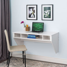 Load image into Gallery viewer, White Space Saving Laptop Tablet Computer Desk Wall-Mount at any Height