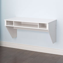 Load image into Gallery viewer, White Space Saving Laptop Tablet Computer Desk Wall-Mount at any Height