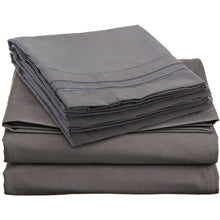 Load image into Gallery viewer, King size Microfiber Sheet Set in Charcoal Stone Gray