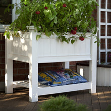 Load image into Gallery viewer, Elevated Planter Raised Grow Bed in White Vinyl