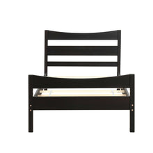 Load image into Gallery viewer, Twin size Farmhouse Style Pine Wood Platform Bed Frame in Espresso