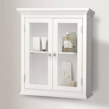 Load image into Gallery viewer, Classic 2-Door Bathroom Wall Cabinet in White Finish