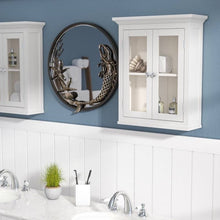 Load image into Gallery viewer, Classic 2-Door Bathroom Wall Cabinet in White Finish
