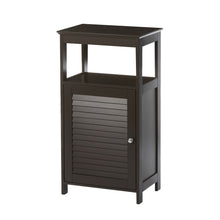 Load image into Gallery viewer, Modern Bathroom Floor Cabinet Free Standing Storage Unit in Espresso Wood Finish