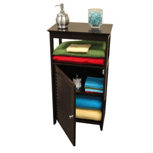 Load image into Gallery viewer, Modern Bathroom Floor Cabinet Free Standing Storage Unit in Espresso Wood Finish