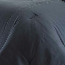 Load image into Gallery viewer, King size 100% Cotton Reverse Plaid Gray/White Comforter Set