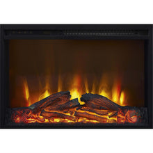 Load image into Gallery viewer, 50-inch TV Stand in Medium Brown Wood with 1,500 Watt Electric Fireplace