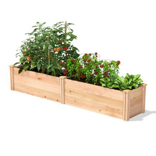 Load image into Gallery viewer, 16 in x 96 in Sturdy FarmHouse Narrow Cedar Wood Raised Garden Bed - Made in USA