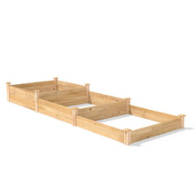 Load image into Gallery viewer, 4 ft x 12 ft Cedar Wood 3 Tier Raised Garden Bed - Made in USA