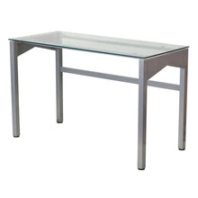 Load image into Gallery viewer, Rectangular Writing Table Office Desk with Clear Tempered Glass Surface