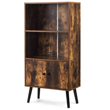 Load image into Gallery viewer, Farmhouse 2-Tier Bookcase Bookshelf with Storage Compartment