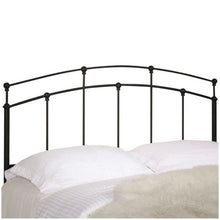Load image into Gallery viewer, Full / Queen size Arch Headboard in Black Metal Finish