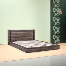Load image into Gallery viewer, Full size Farmhouse Wood Industrial Low Profile Platform Bed Frame