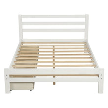 Load image into Gallery viewer, Full size White Low Profile 2 Drawer Storage Platform Bed