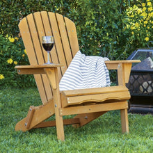 Load image into Gallery viewer, All Weather Adirondack Large Foldable Chair Natural Finish
