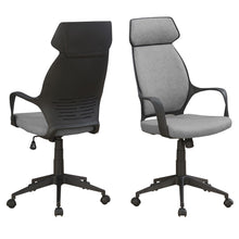 Load image into Gallery viewer, Grey Black Ergonomic Adjustable Microfiber High Back Executive Office Chair