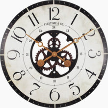 Load image into Gallery viewer, Rustic Bronze Industrial FarmHome Round Oversized Wall Clock