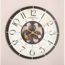 Load image into Gallery viewer, Rustic Bronze Industrial FarmHome Round Oversized Wall Clock