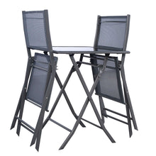 Load image into Gallery viewer, Outdoor 3-Piece Patio Furniture Folding Table Chair Set