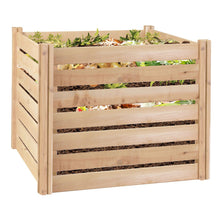 Load image into Gallery viewer, Outdoor 174-Gallon Wooden Compost Bin made from Eco-Friendly Cedar Wood