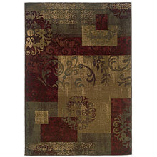 Load image into Gallery viewer, Dark Green Geometric Floral Stylish Area Rug (8'2 x 10')