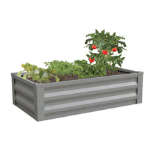 Load image into Gallery viewer, Gray Powder Coated Metal Raised Garden Bed Planter Made In USA